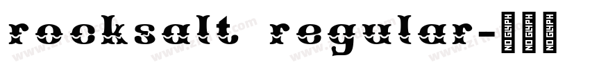 rocksalt regular字体转换